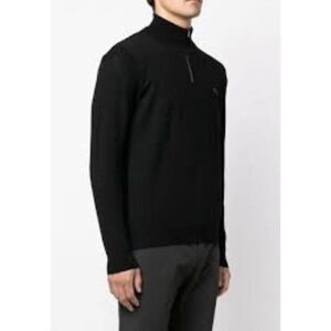 Michael Kors Sweater‎ Men’s XL Extra Large Black Half 1/2 Zip Sweater Pullover
